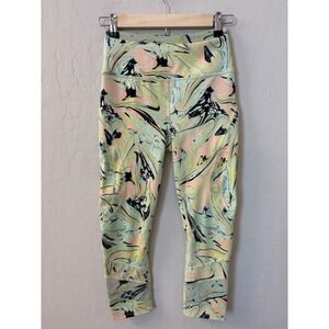 Free People FP Movement Green Marble Lose Your Marbles High Waist Leggings Sz XS